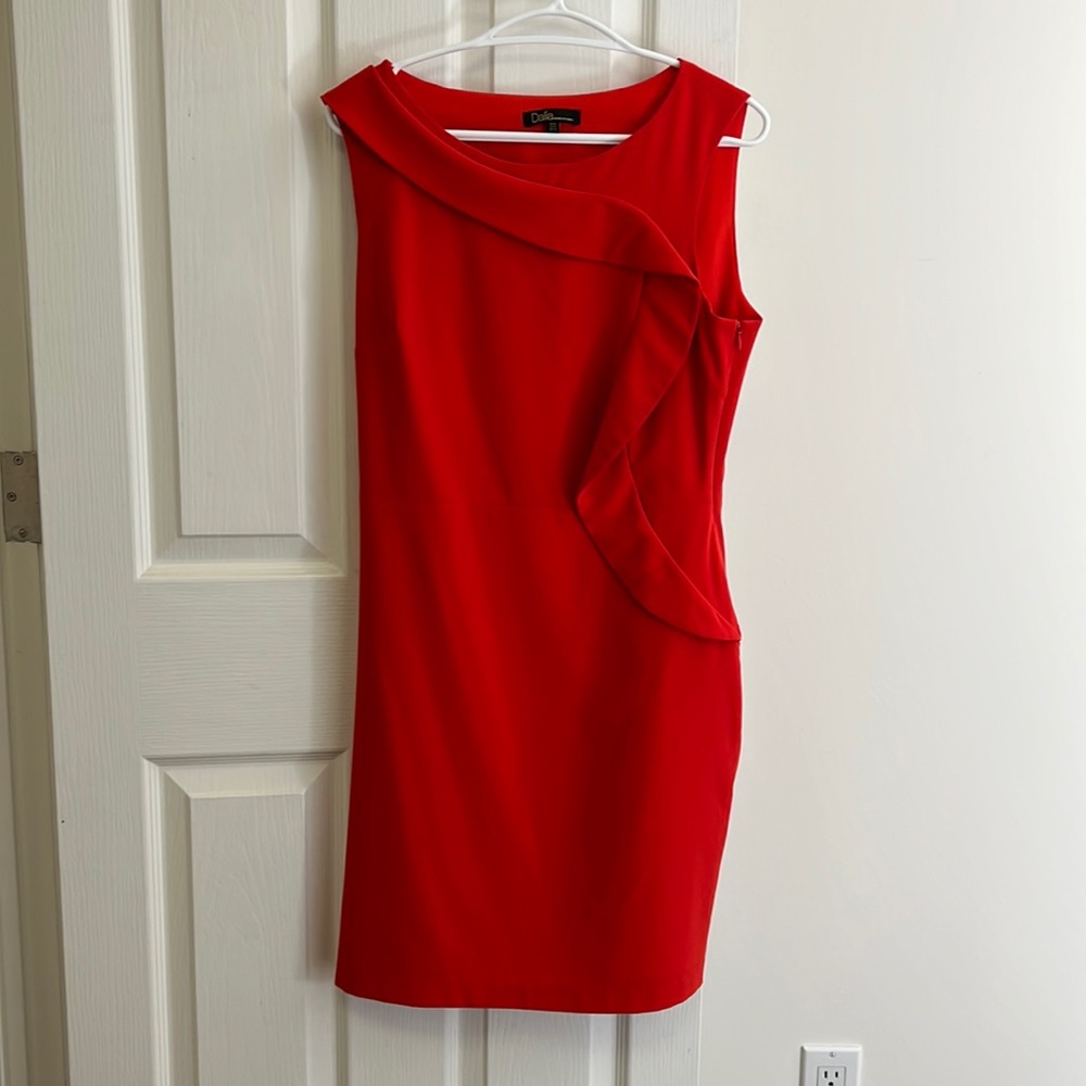 Dalia Orange Ruffled Dress